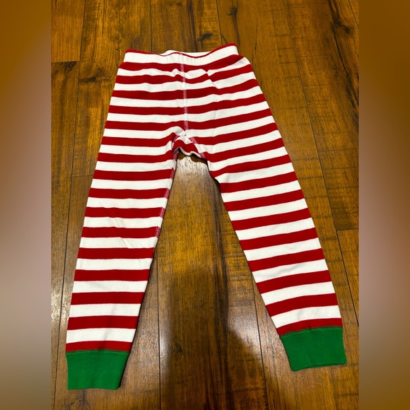 Hanna Andersson Striped Long John Christmas Winter Pajama Set, Red White Green - Picture 7 of 11